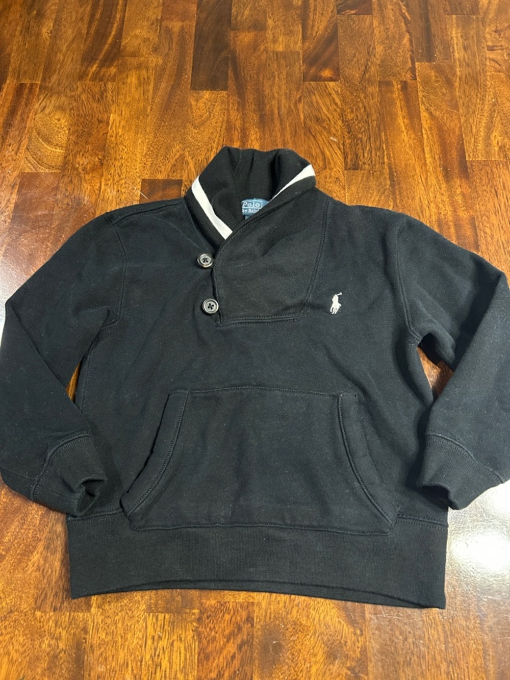 Polo by Ralph Lauren Black Sweatshirt with White Trim